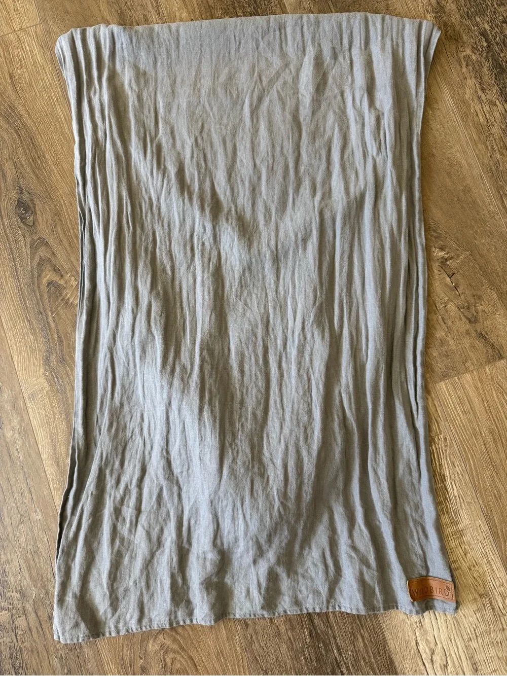WildBird Light Gray Ring Sling with Tan Leather Logo Patch